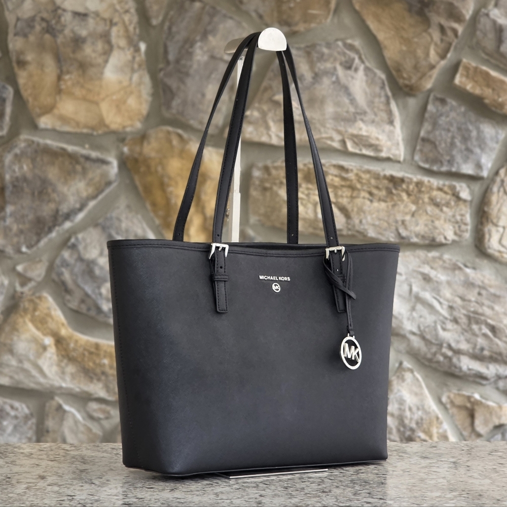 Michael Kors Jet Set Medium Black Tote